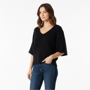 Vintage Charles Julian Angora Blend V-Neck Sweater | Slit Sleeve Detail | Size M